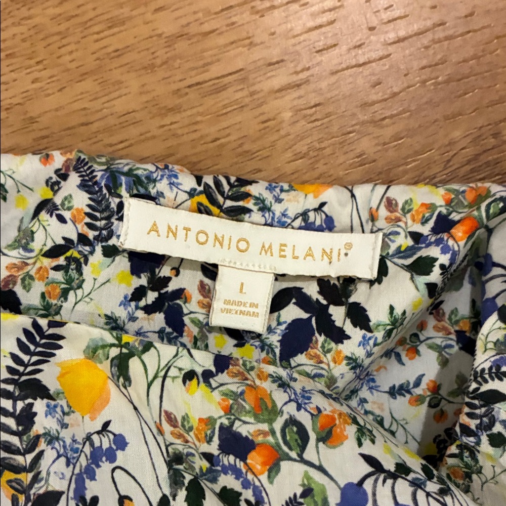 ANTONIO MELANI Multicolor Floral Flutter cap sleeve Blouse - Picture 2 of 5